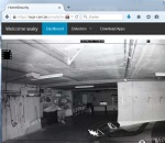 Nacht infrarood beeld van camera bewaking in een ondergrondse garage.